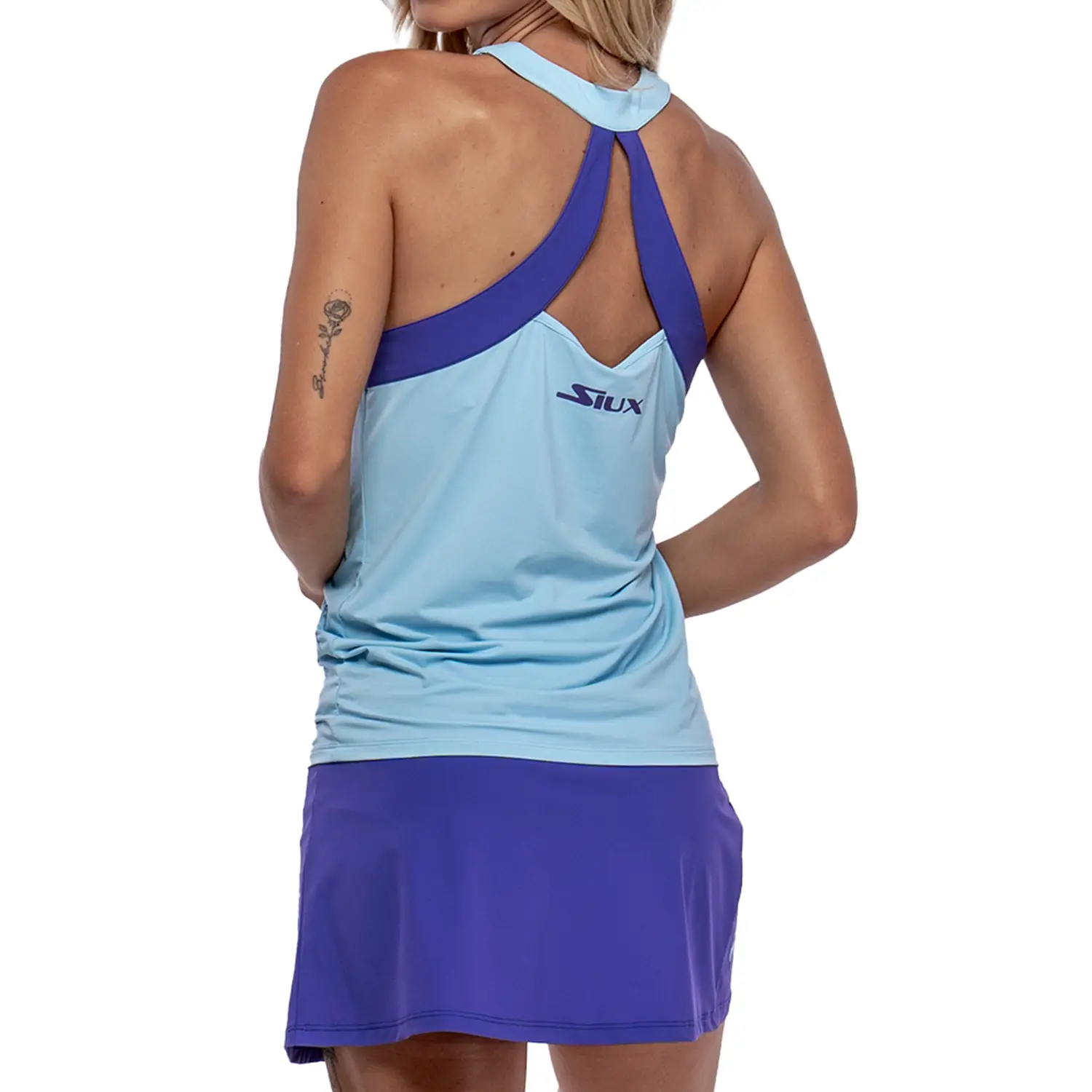 SIUX TANK WOMEN PLEAT LIGHT BLUE