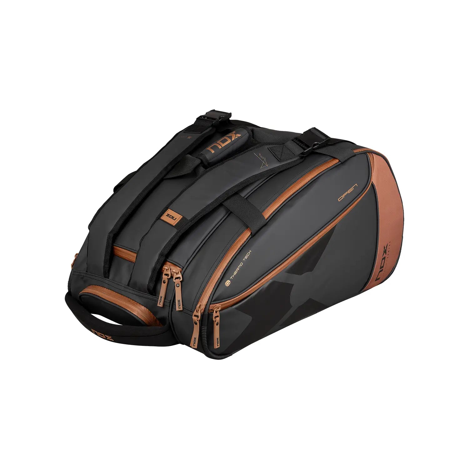 NOX PADEL BAG LUXURY OPEN SERIES BLACK/BROWN