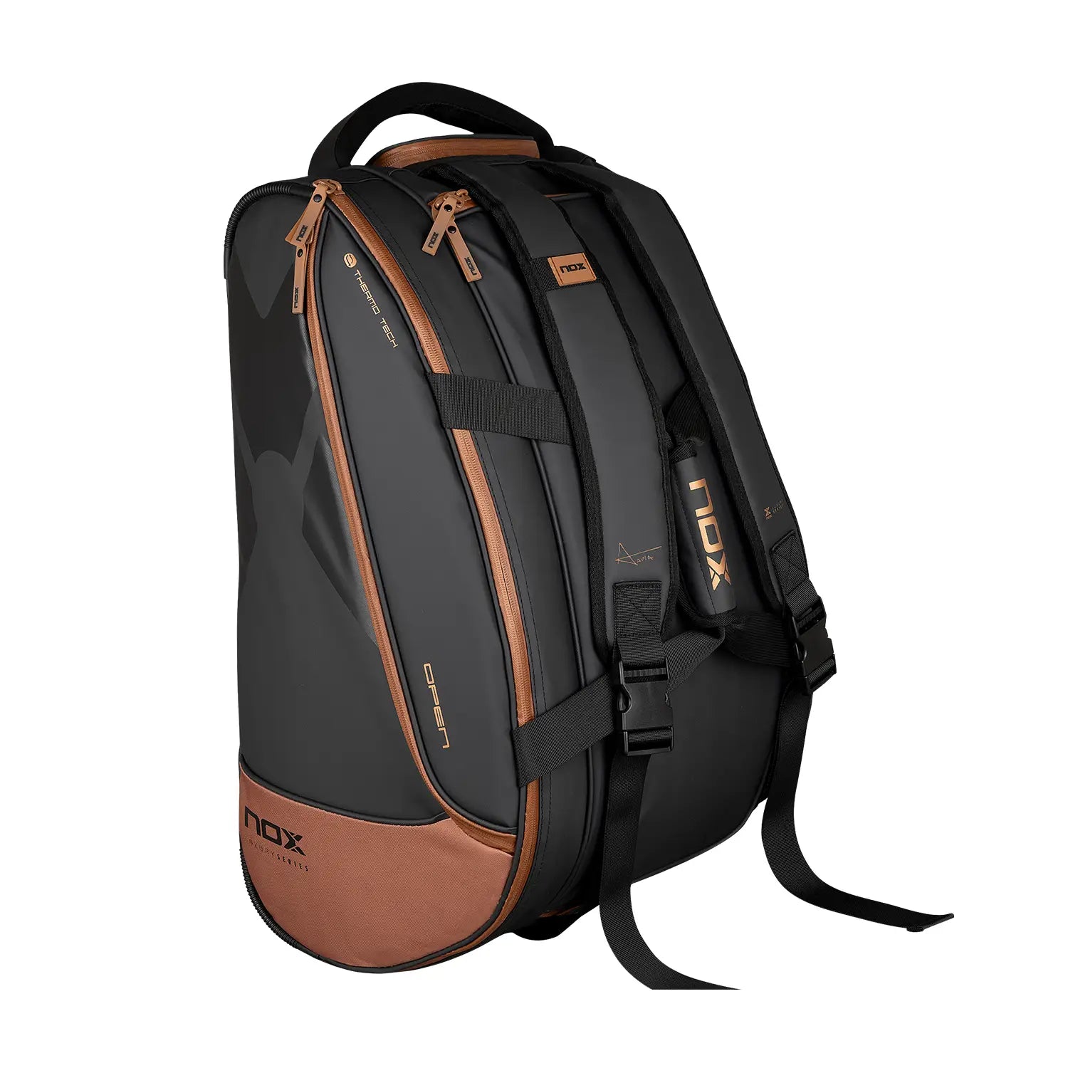 NOX PADEL BAG LUXURY OPEN SERIES BLACK/BROWN