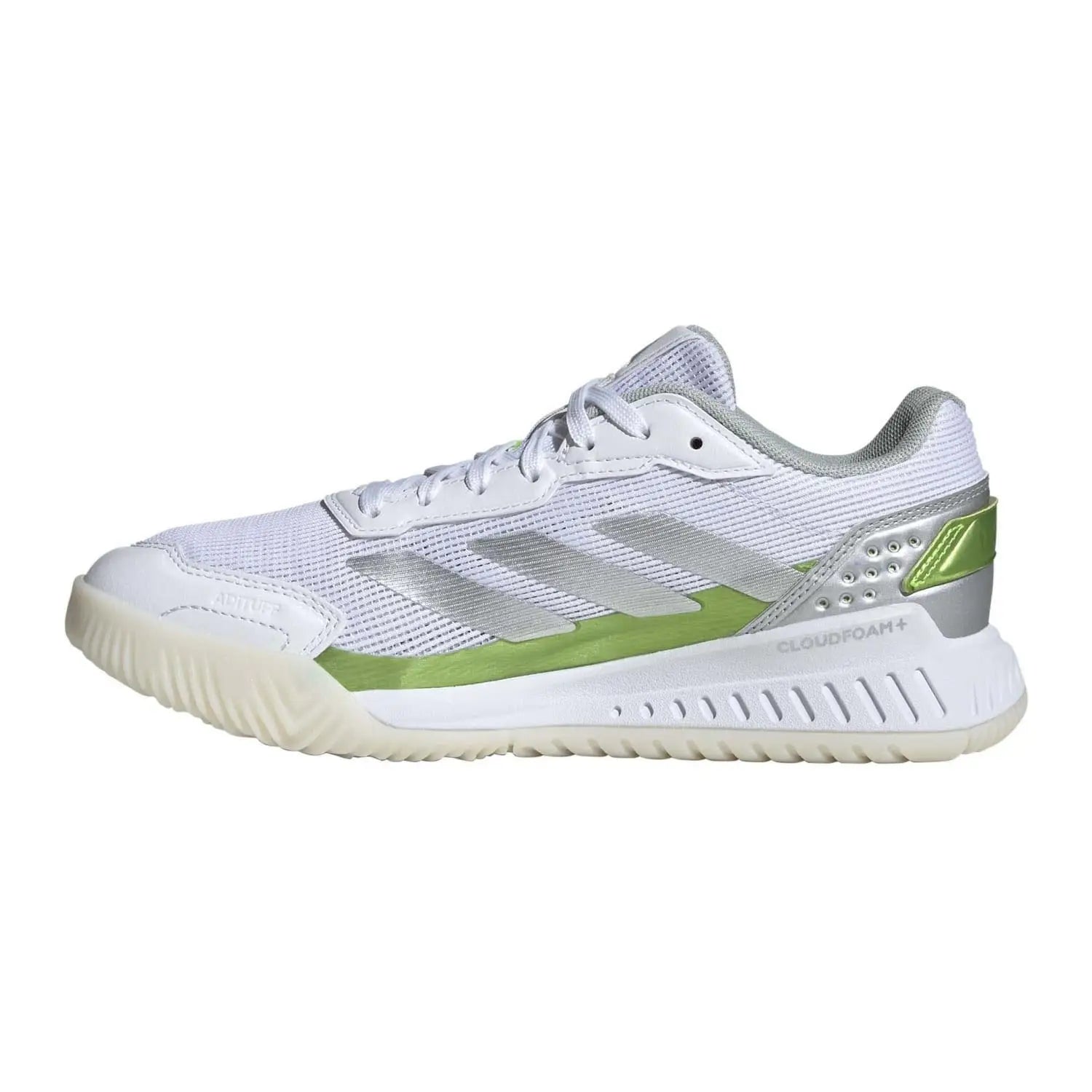 ADIDAS SHOES WOMEN COURTQUICK WHITE/SILVER/LUCLEM