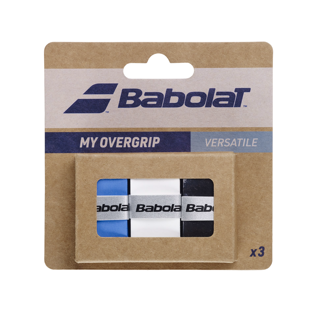 BABOLAT OVERGRIPS 3 PACK WHITE/BLUE/BLACK