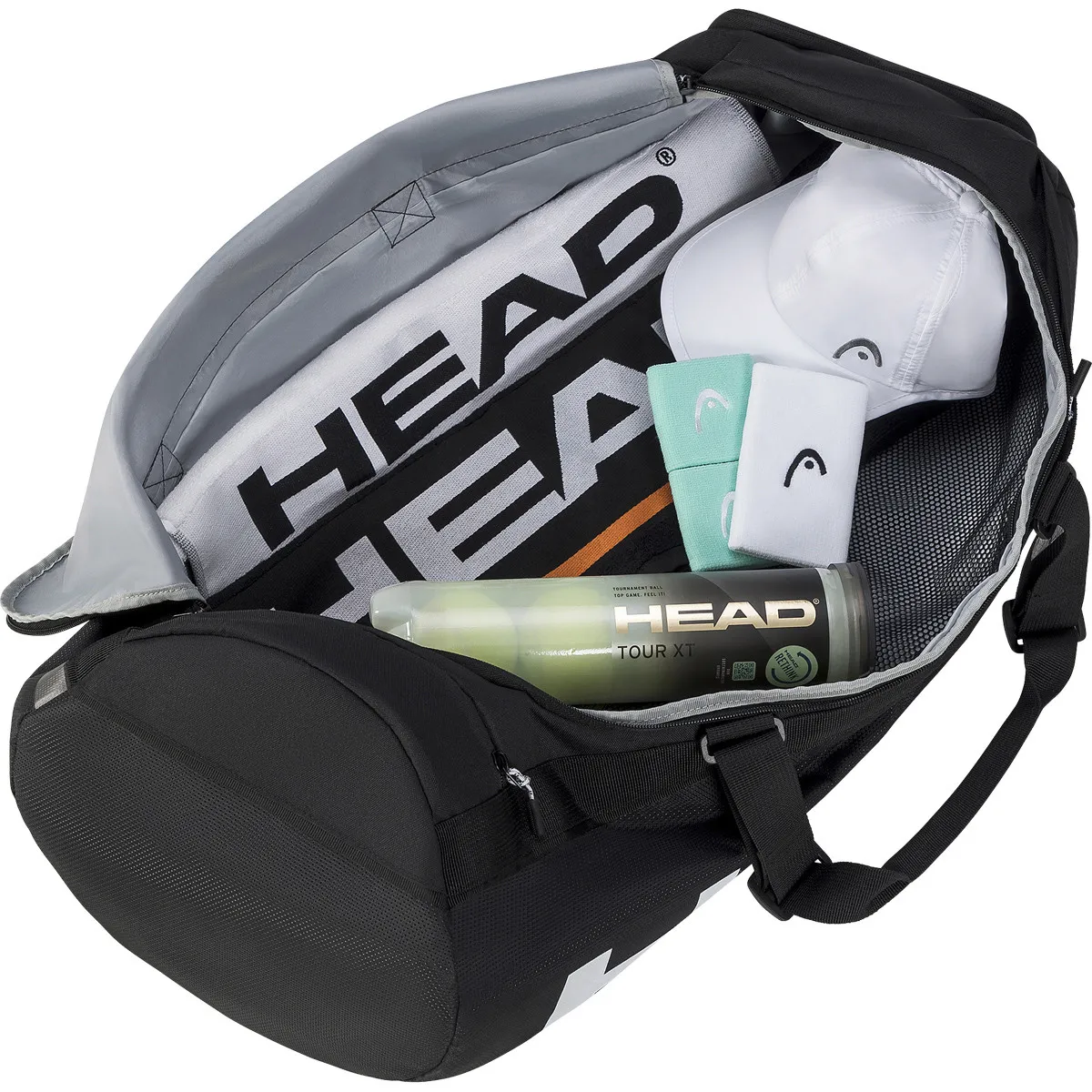 HEAD DUFFEL BAG TOUR SPORT 50L BLACK/WHITE