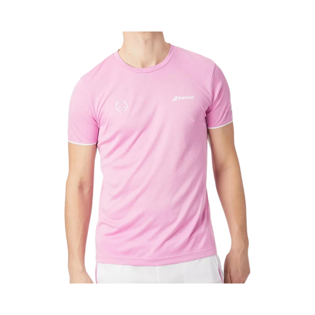 BABOLAT T-SHIRT MEN SPRING JUAN LEBRON CREW NECK PINK