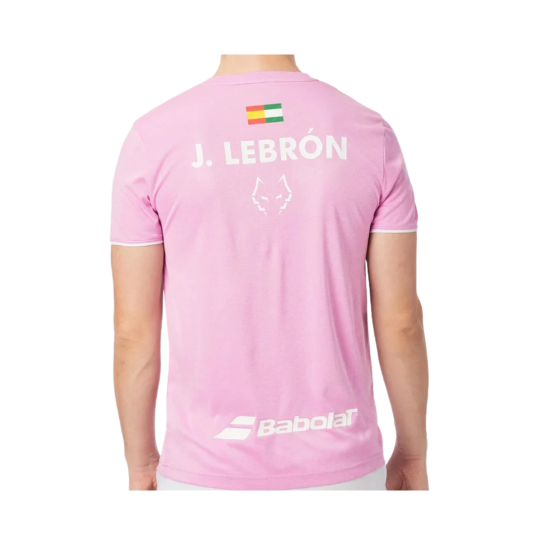 BABOLAT T-SHIRT MEN SPRING JUAN LEBRON CREW NECK PINK
