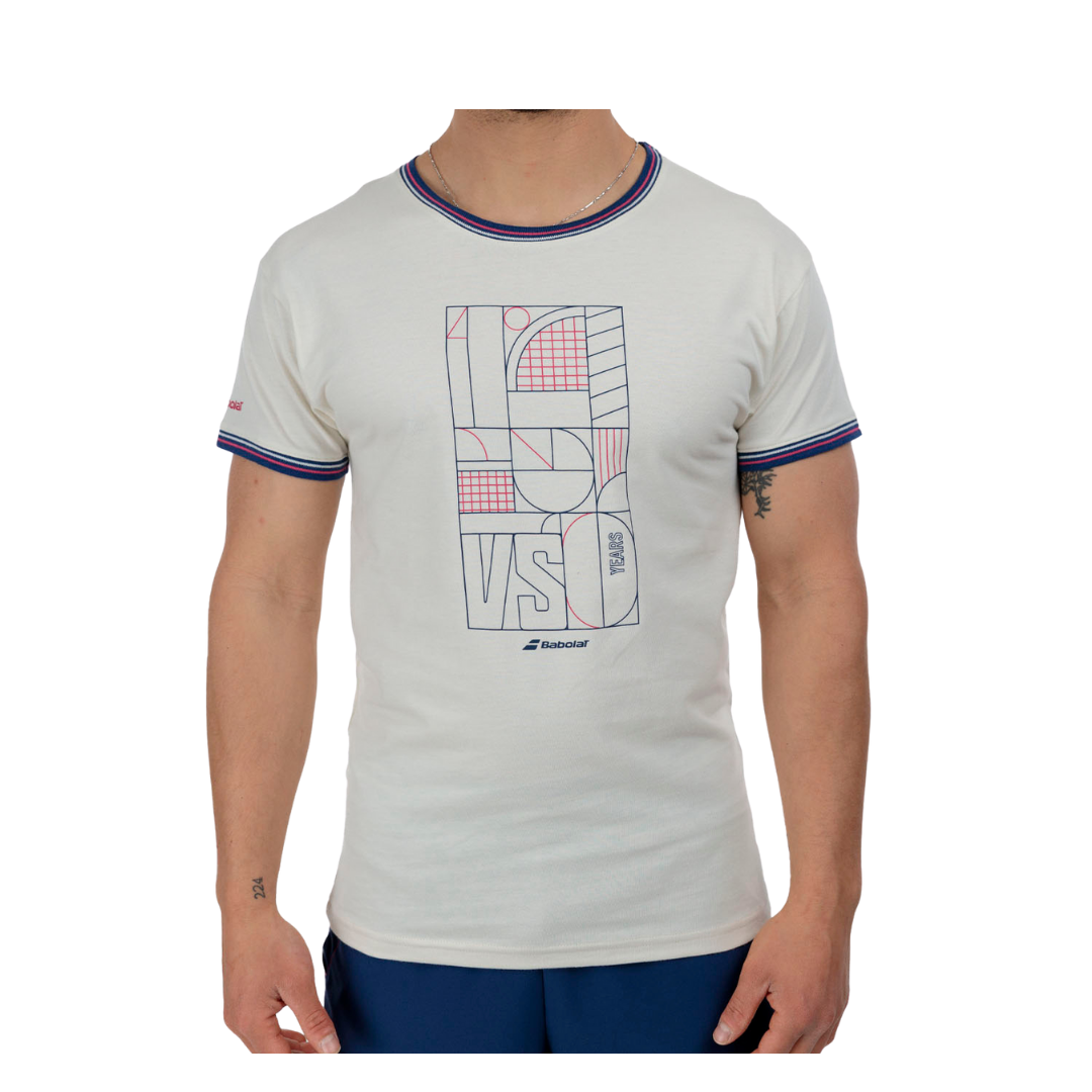 BABOLAT T-SHIRT MEN 150 YEARS CANOLLI/CREAM