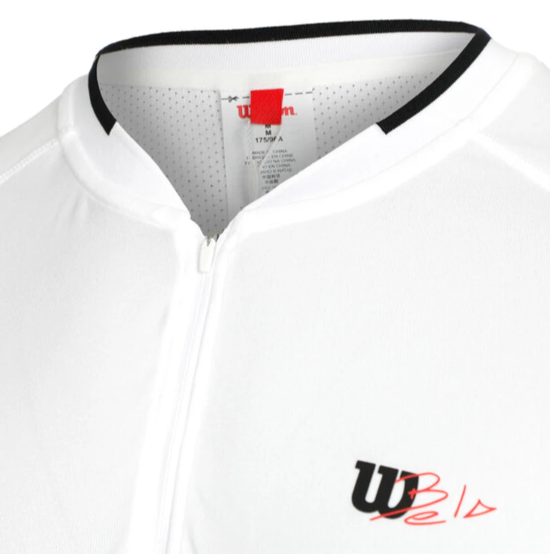WILSON T-SHIRT MEN PLAYERS SEAMLESS ZIP HENLEY 2.0 WHITE