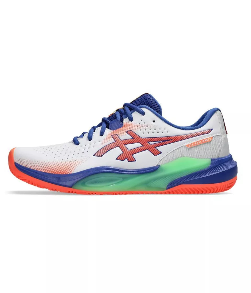 ASICS SHOE GEL-CHALLENGER 15 PADEL WHITE/VIVID CORAL SIZE 45