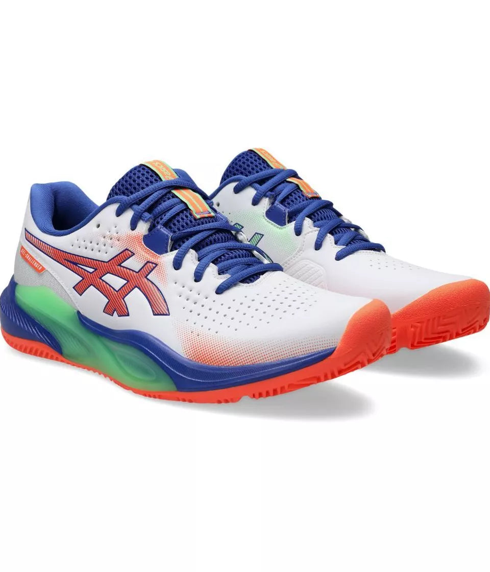 ASICS SHOE GEL-CHALLENGER 15 PADEL WHITE/VIVID CORAL SIZE 45