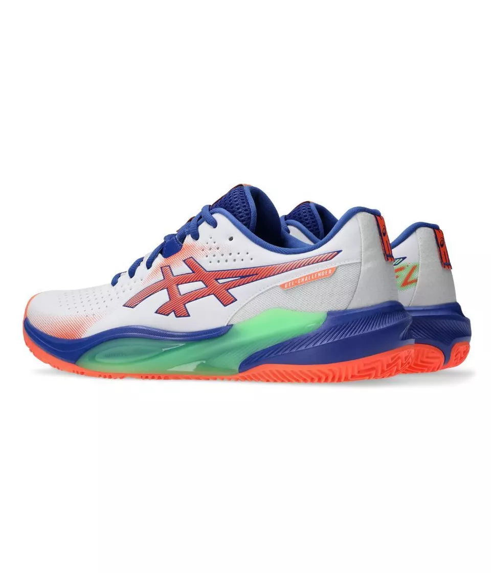 ASICS SHOE GEL-CHALLENGER 15 PADEL WHITE/VIVID CORAL SIZE 45