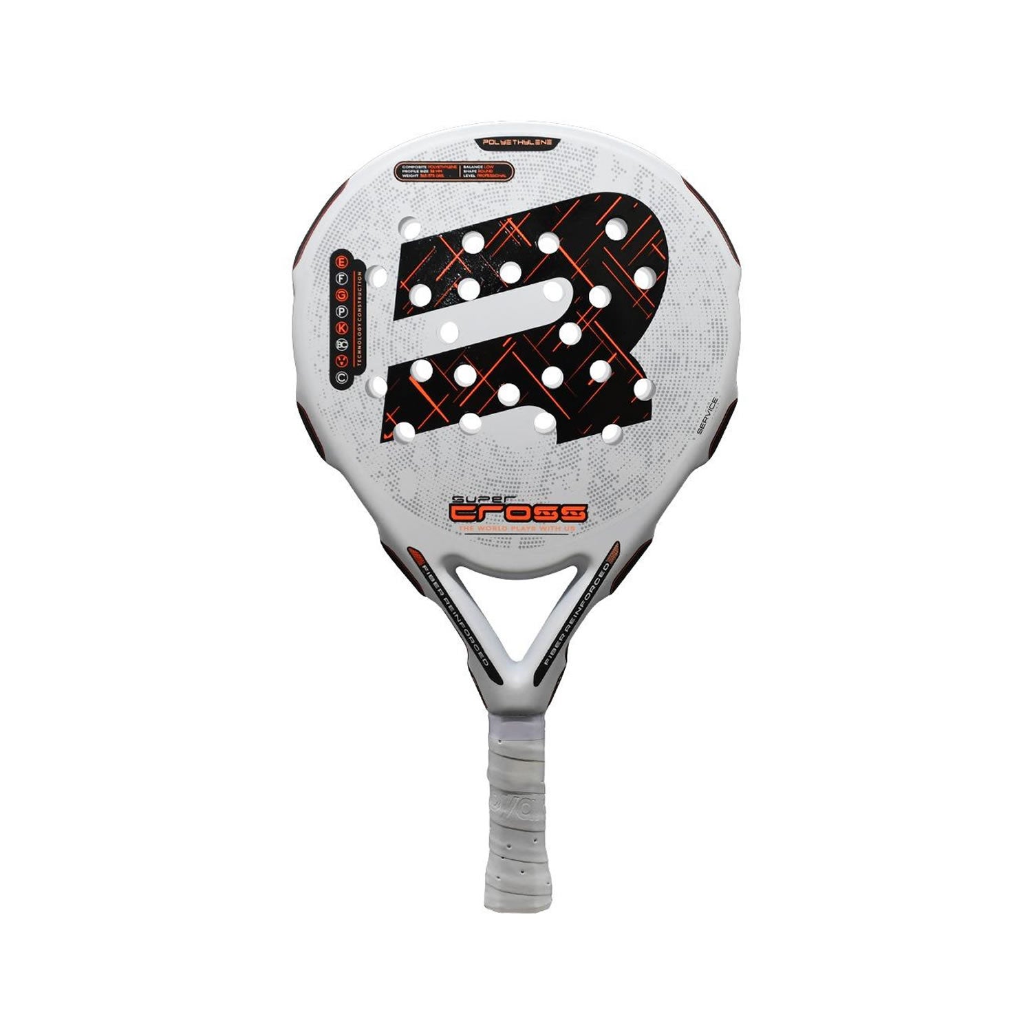 ROYAL PADEL RACKET SUPER CROSS WHITE