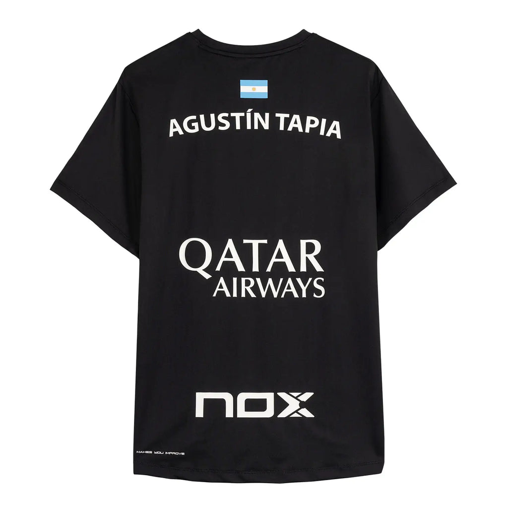 NOX T-SHIRT MEN SPONSORS TAPIA AT10 BLACK SIZE S