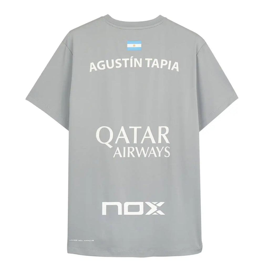 NOX T-SHIRT MEN SPONSORS TAPIA AT10 GREY SIZE XL