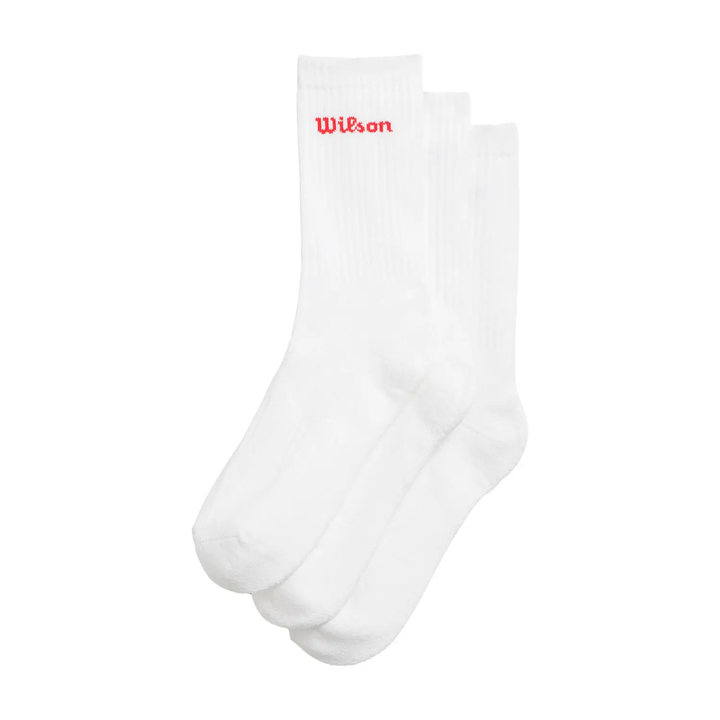 WILSON SOCKS QUARTER TOP SOCK BRIGHT WHITE (PACK 3) SIZE L