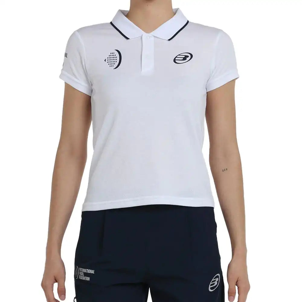 BULLPADEL T-SHIRT POLO EXILO POLOTROJA FOR KVINNOR VIT SIZE M