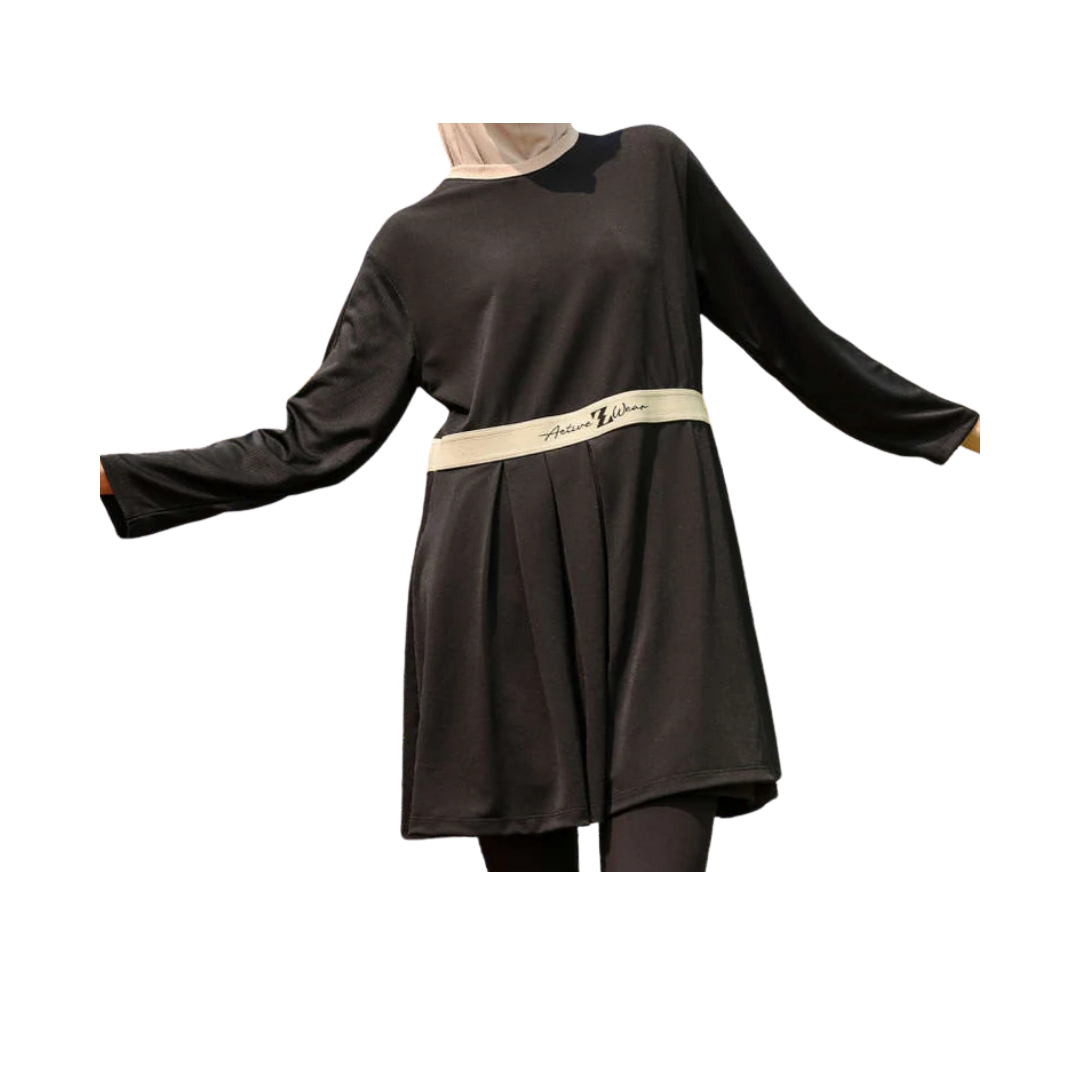 ATHLETICS PLEATED DRESS BLACK ACTIVE ZS