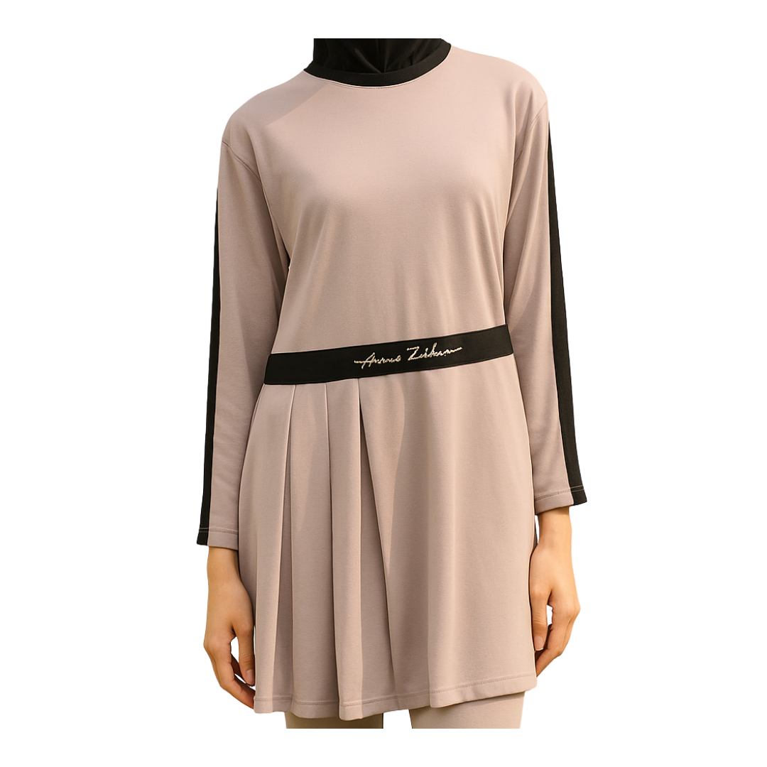 ATHLETICS PLEATED DRESS MAUVE ACTIVE ZS