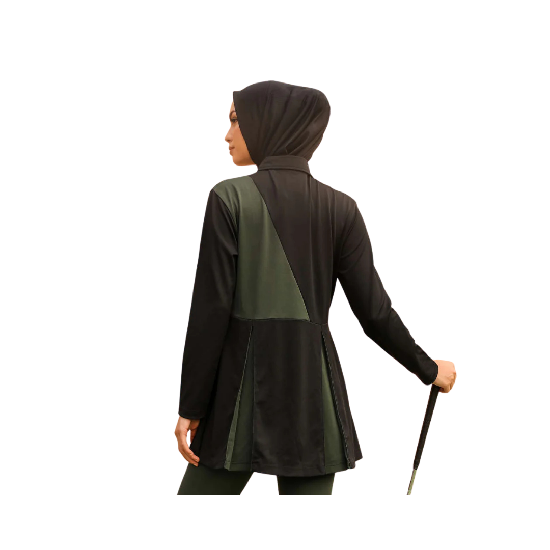 POLO PLEATED DRESS BLACK ACTIVE ZS