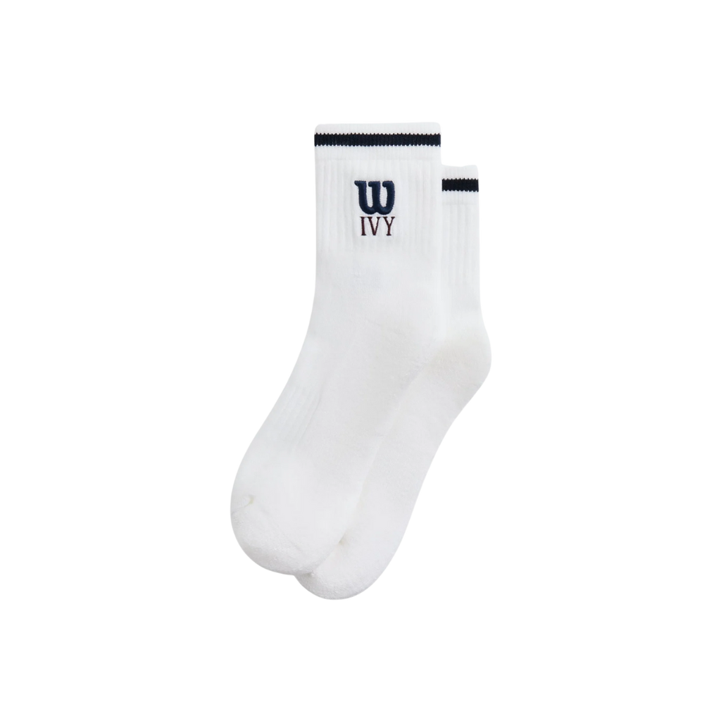 KITH IVY X WILSON SOCKS QUARTER TOP WHITE / PORT ROYAL
