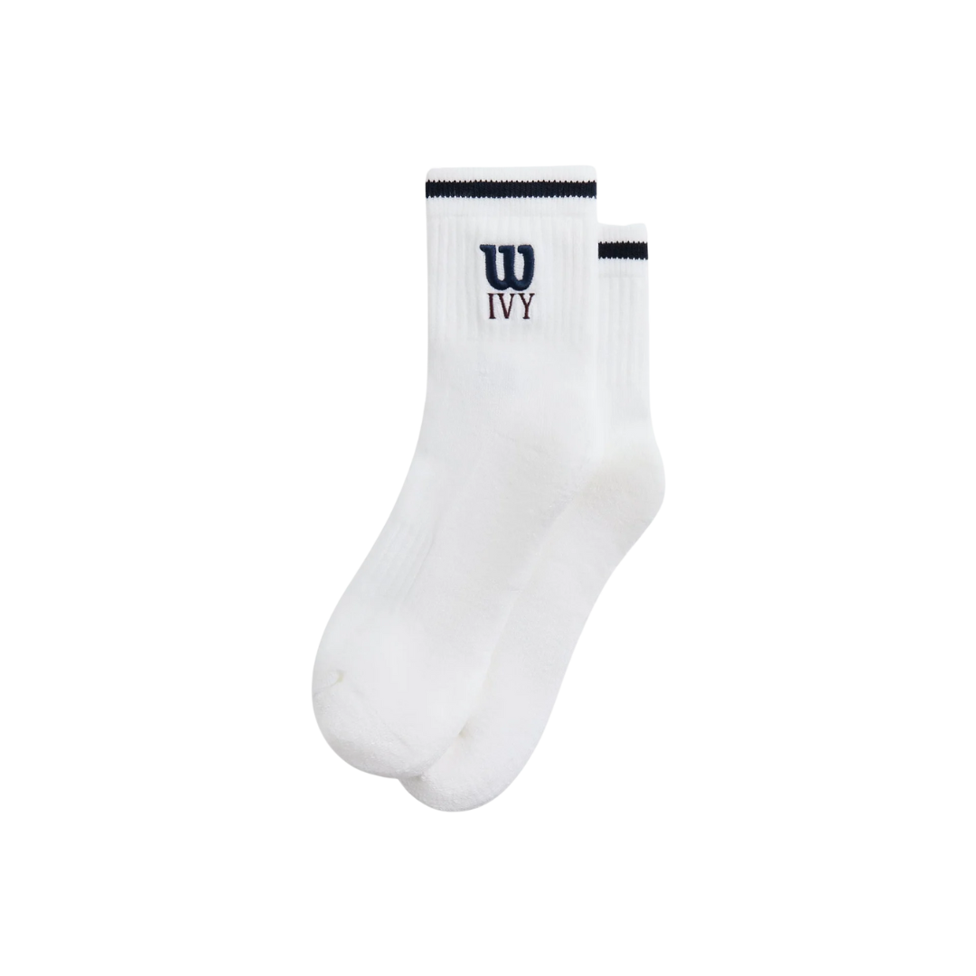 KITH IVY X WILSON SOCKS QUARTER TOP WHITE / PORT ROYAL