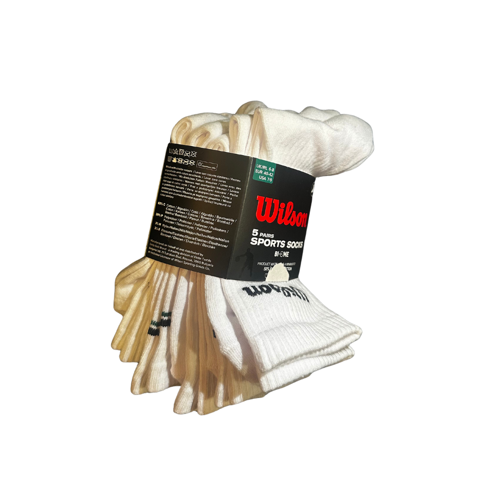 WILSON SOCKS SPORTS WHITE (1 PAIR)