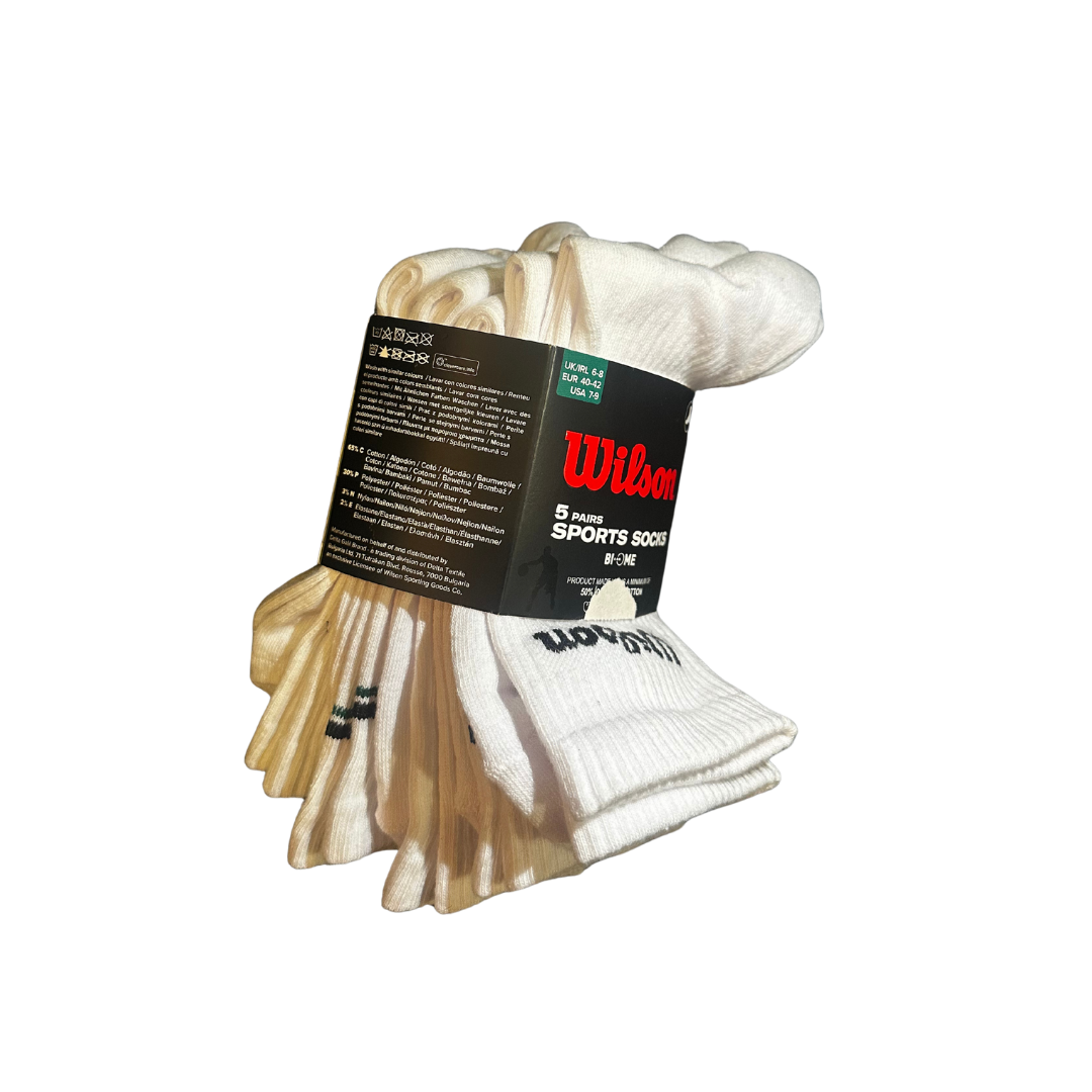 WILSON SOCKS SPORTS WHITE (1 PAIR)