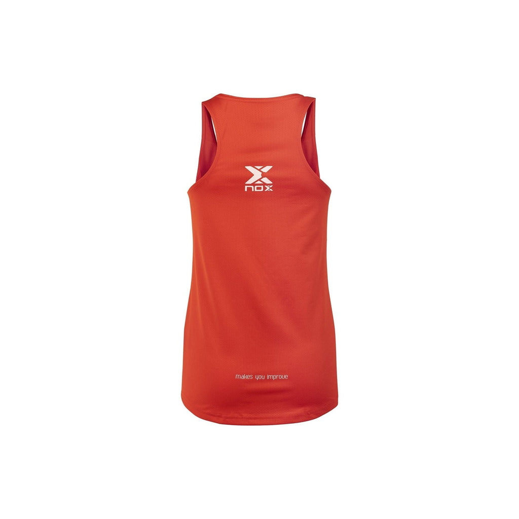 NOX TANK WOMEN ROJA LOGO BLANCO