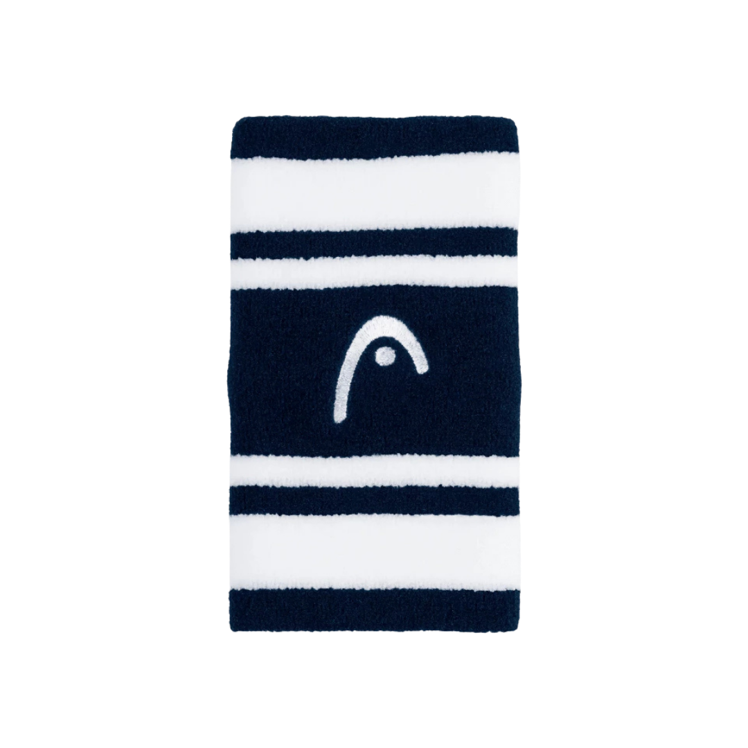 HEAD WRISTBANDS LONG NAVY WHITE (PACK 2)