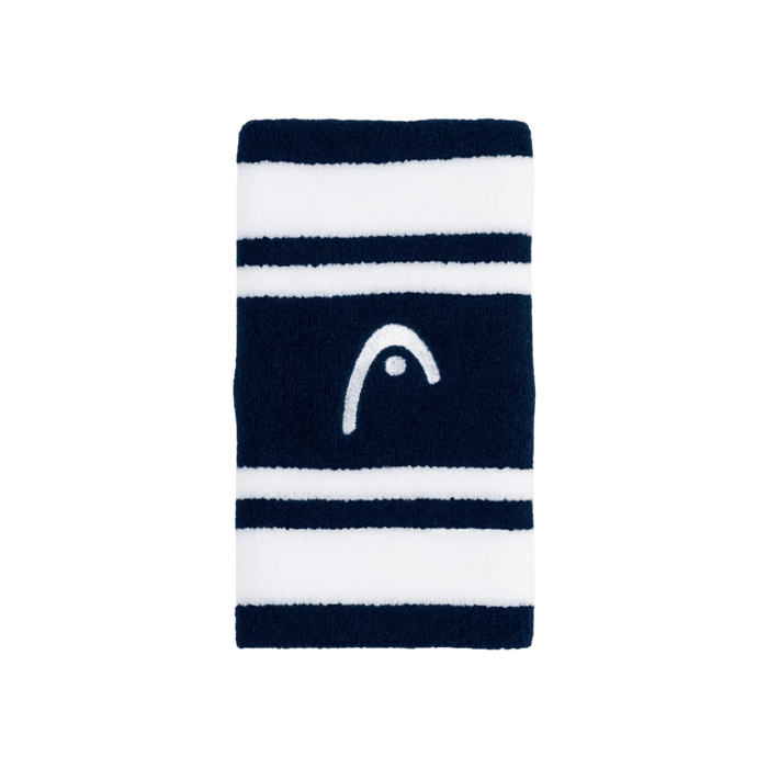 HEAD WRISTBANDS LONG NAVY WHITE (PACK 2)