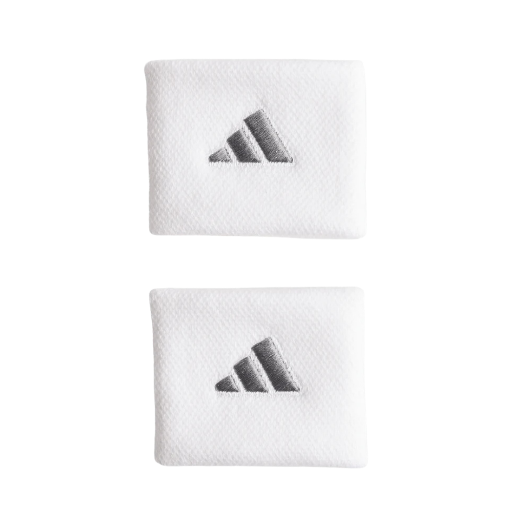 ADIDAS WRISTBANDS SHORT WHITE SILVER 2 UNITS