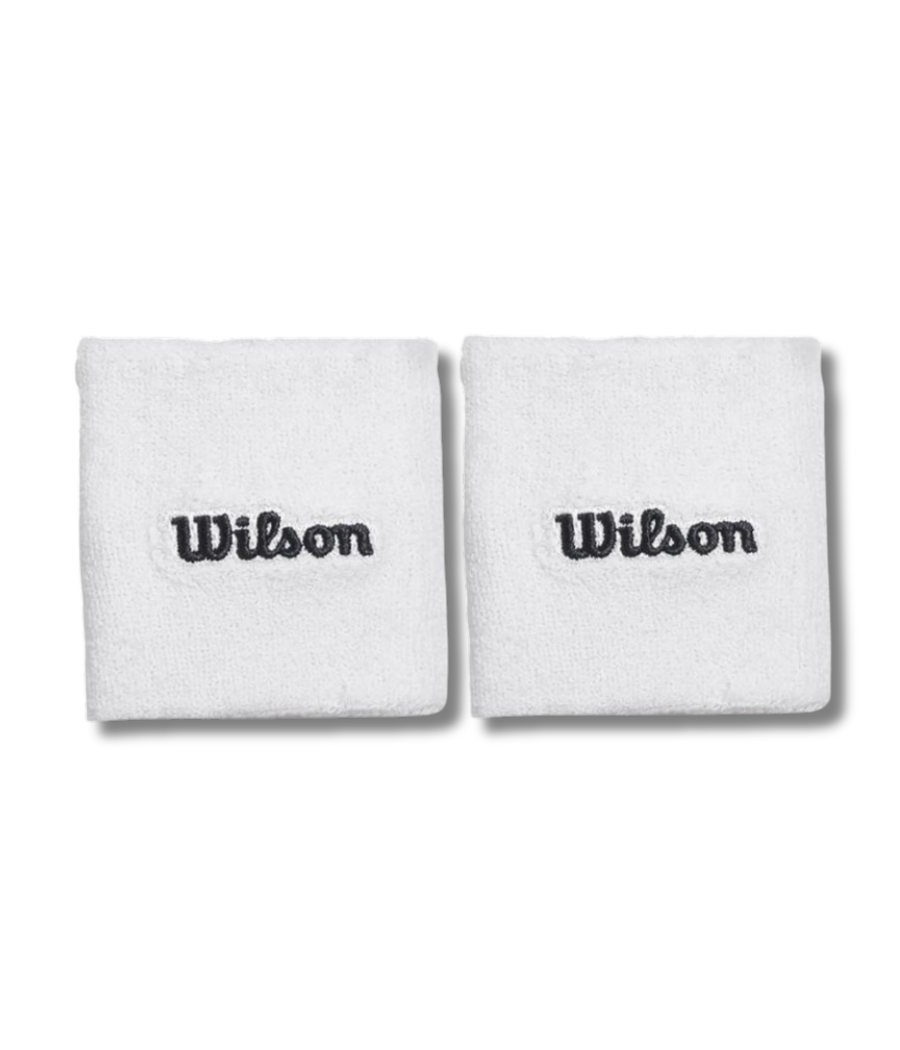 WILSON WRISTBANDS WHITE 2025 (2 PACK)