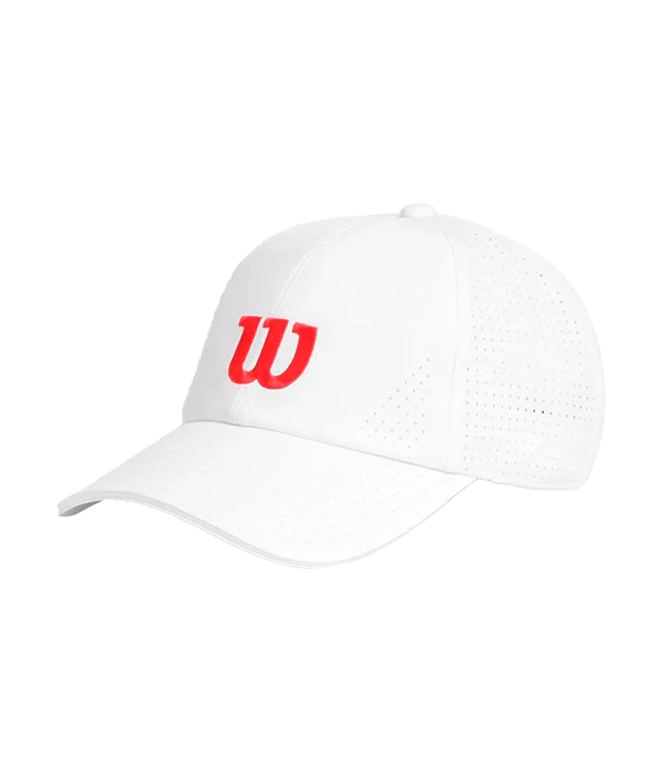WILSON CAP WHITE/RED LOGO 2025