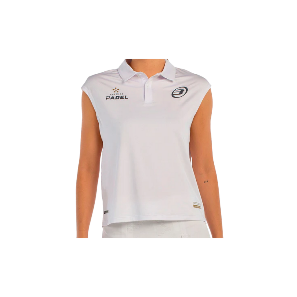 BULLPADEL T-SHIRT POLO WOMEN PREMIER ACIDO BLANCO