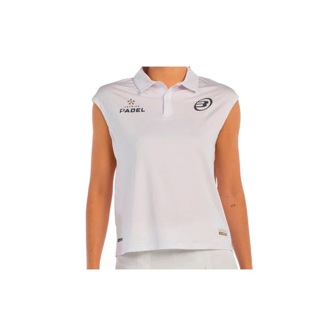 BULLPADEL T-SHIRT POLO WOMEN PREMIER ACIDO BLANCO