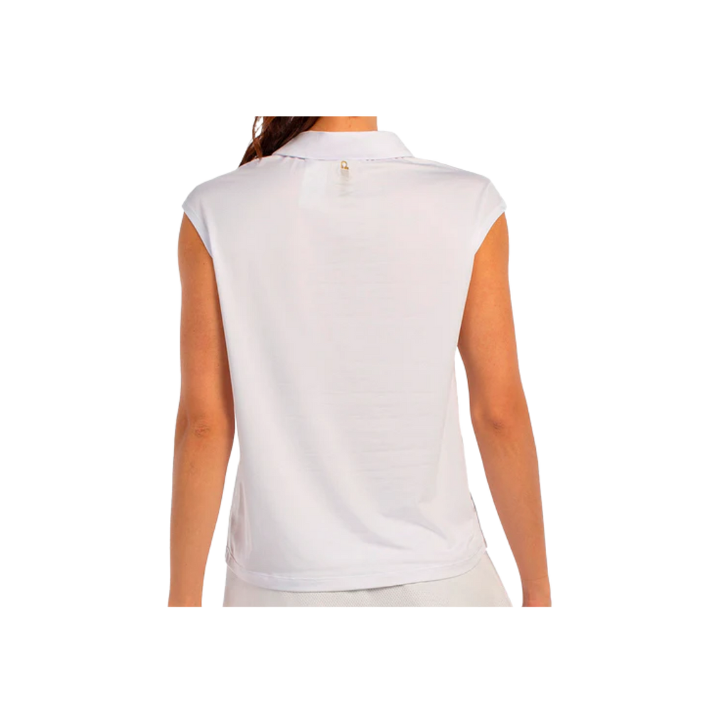 BULLPADEL T-SHIRT POLO WOMEN PREMIER ACIDO BLANCO