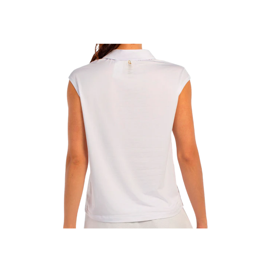 BULLPADEL T-SHIRT POLO WOMEN PREMIER ACIDO BLANCO