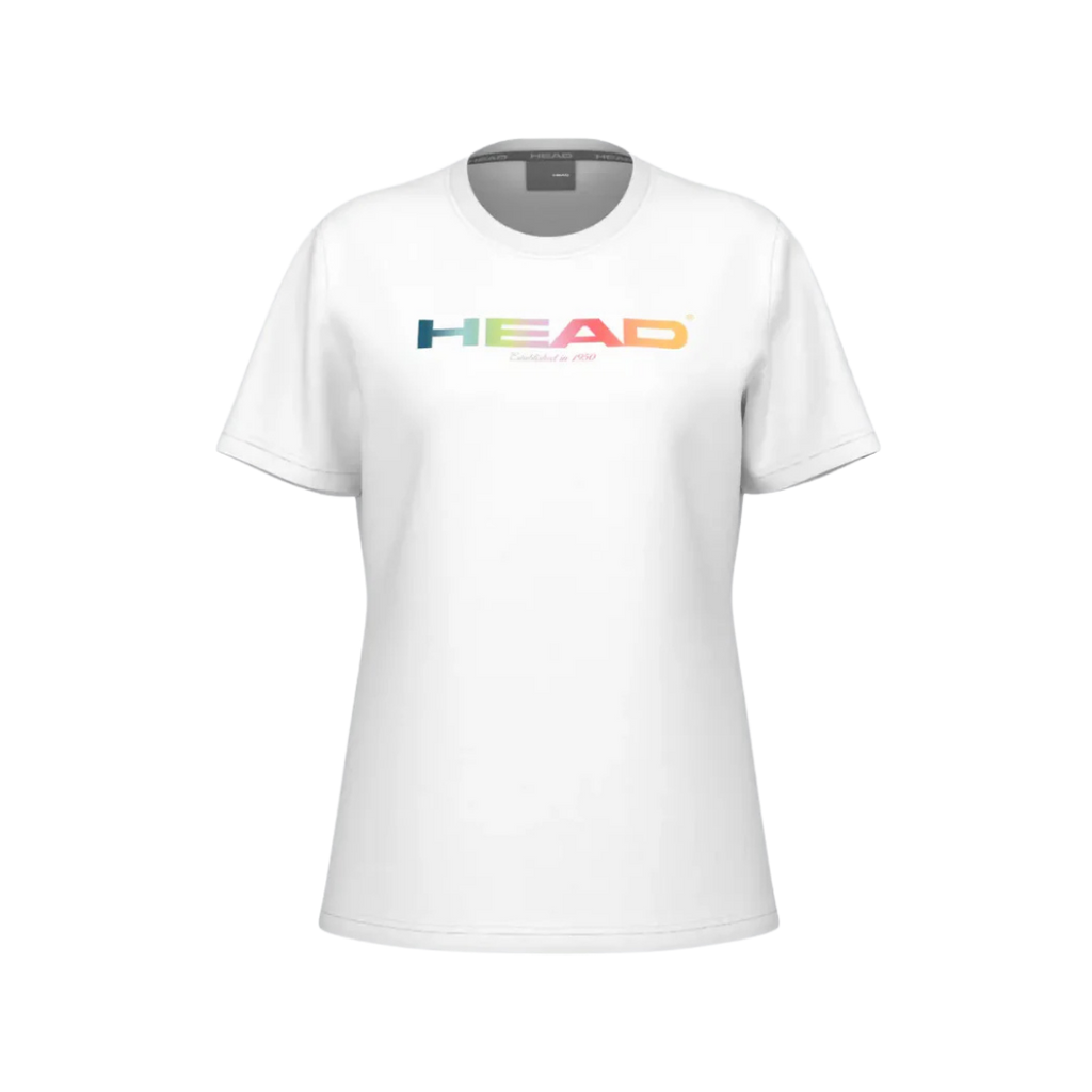 HEAD T-SHIRT WOMEN RAINBOW WHITE