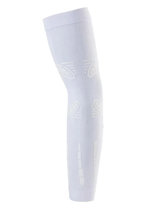 FLOKY NO STRAIN COMPRESSION SLEEVES WHITE