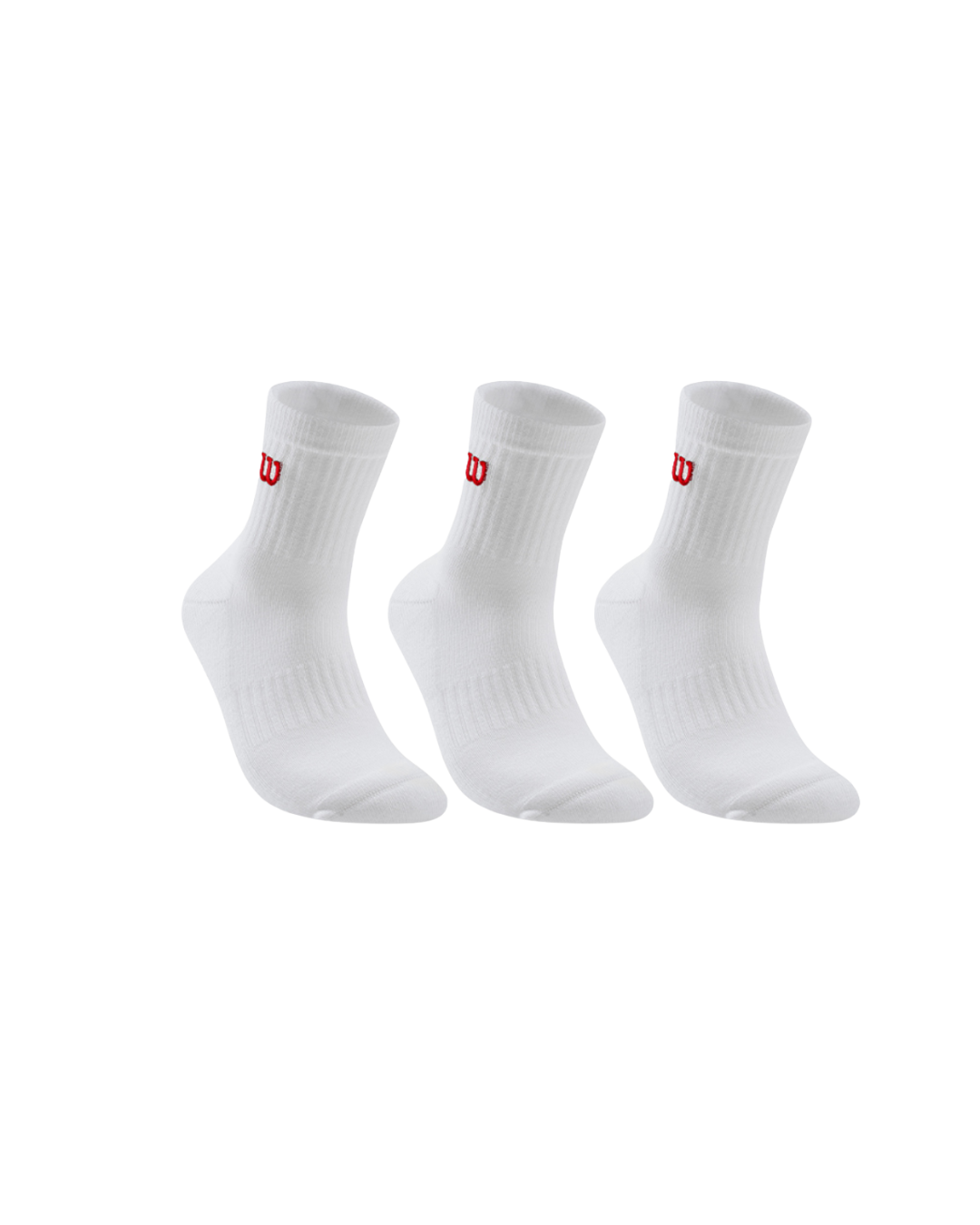 WILSON SOCKS QUARTER TOP SOCK BRIGHT WHITE (PACK 3) SIZE L