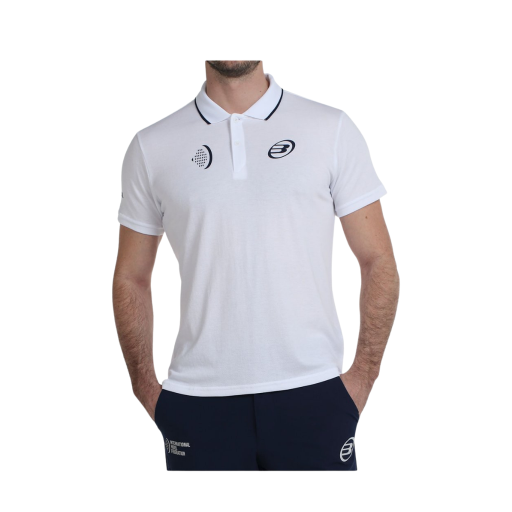 BULLPADEL T-SHIRT POLO CENTE BLANCO