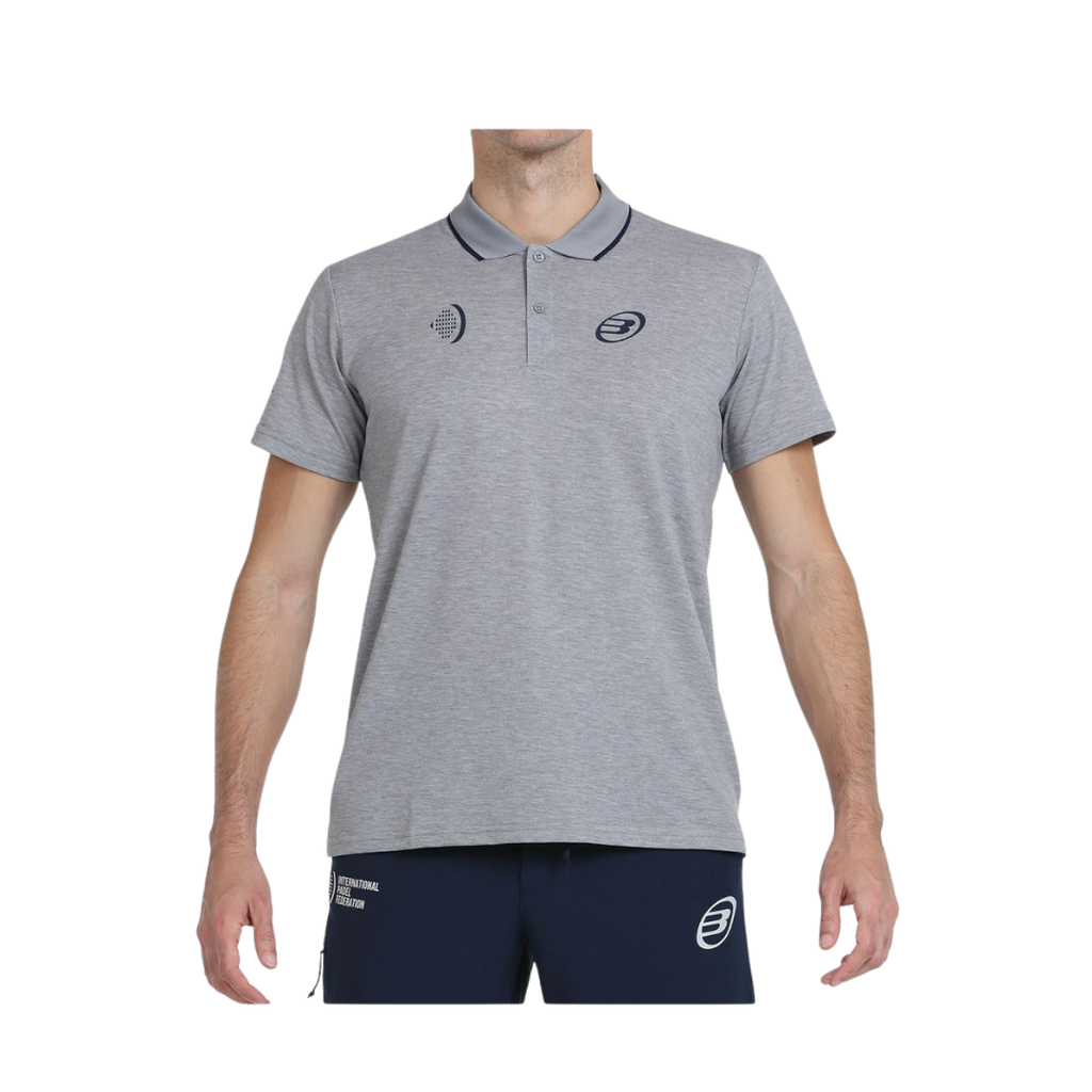 BULLPADEL T-SHIRT POLO CENTE GRIS MEDIO VIGORE