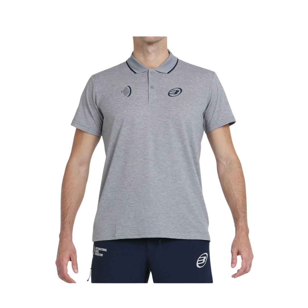 BULLPADEL T-SHIRT POLO CENTE GRIS MEDIO VIGORE