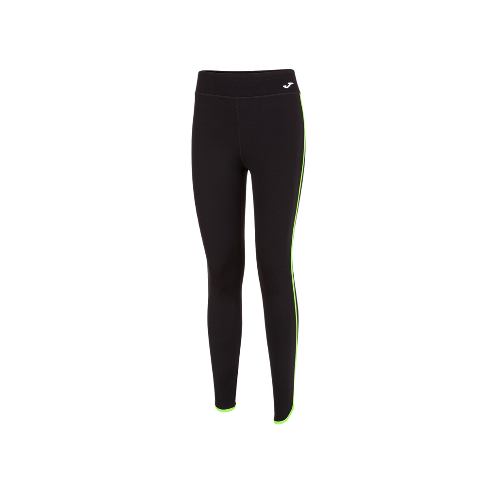 JOMA PANTS WOMEN COMBI TORNEO LONG TIGHTS BLACK FLUOR GREEN
