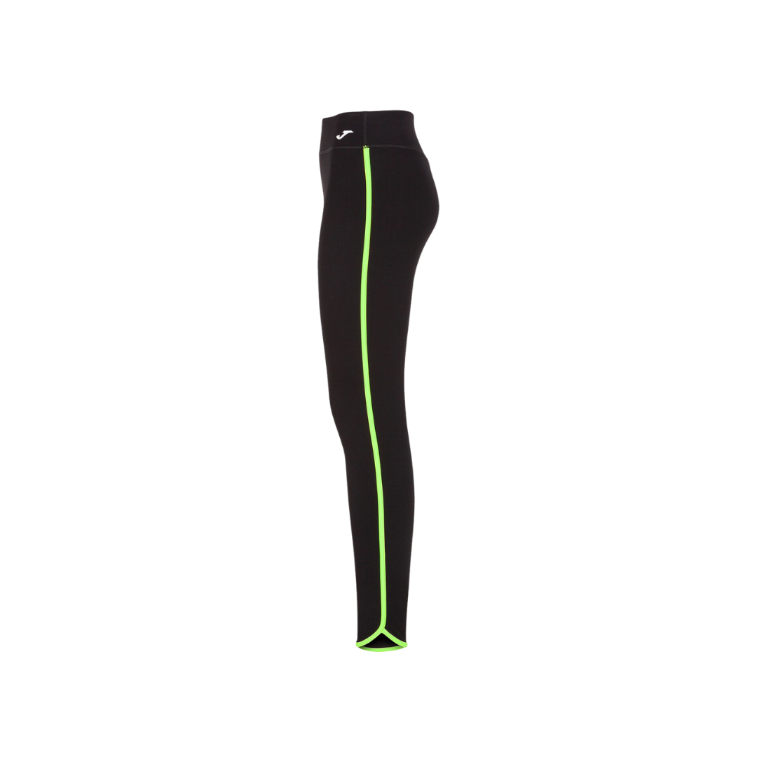 JOMA PANTS WOMEN COMBI TORNEO LONG TIGHTS BLACK FLUOR GREEN