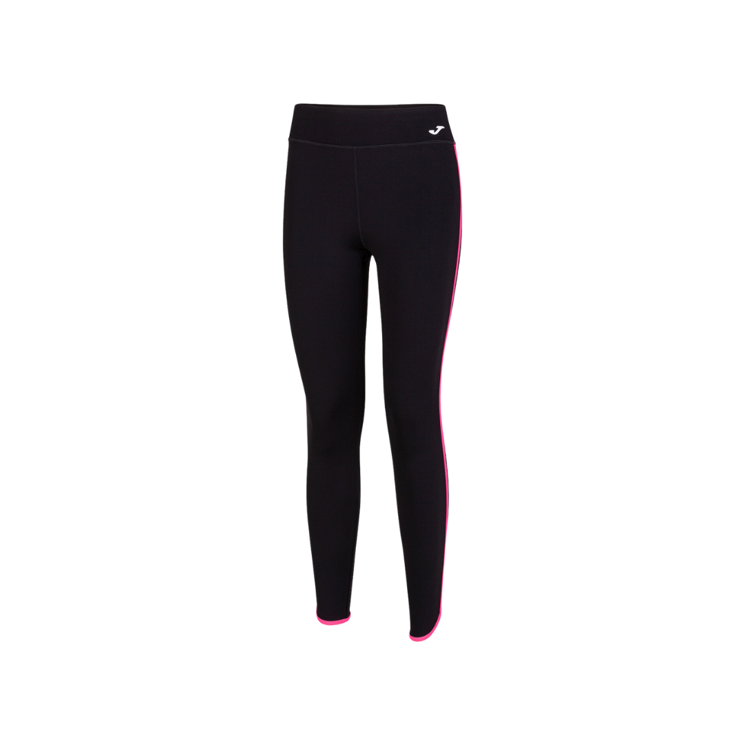 JOMA PANTS WOMEN COMBI TORNEO LONG TIGHTS BLACK FLUOR PINK