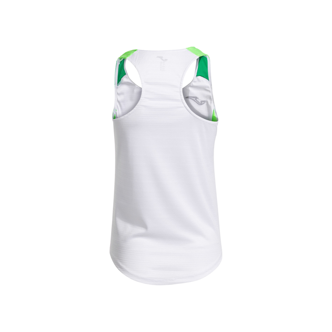 JOMA T-SHIRT WOMEN MONTREAL SLEEVELESS WHITE FLUOR GREEN