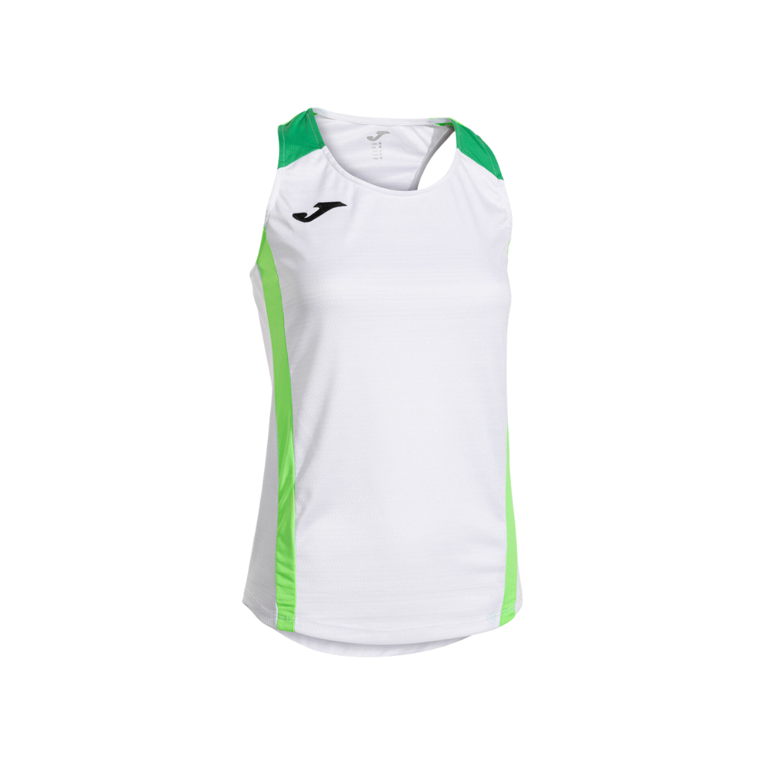 JOMA T-SHIRT WOMEN MONTREAL SLEEVELESS WHITE FLUOR GREEN