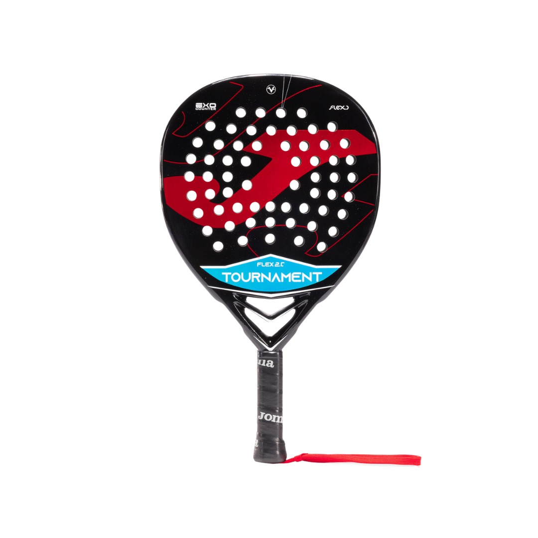 JOMA RACKET TOURNAMENT FLEX PADDLE RACKET BLACK RED