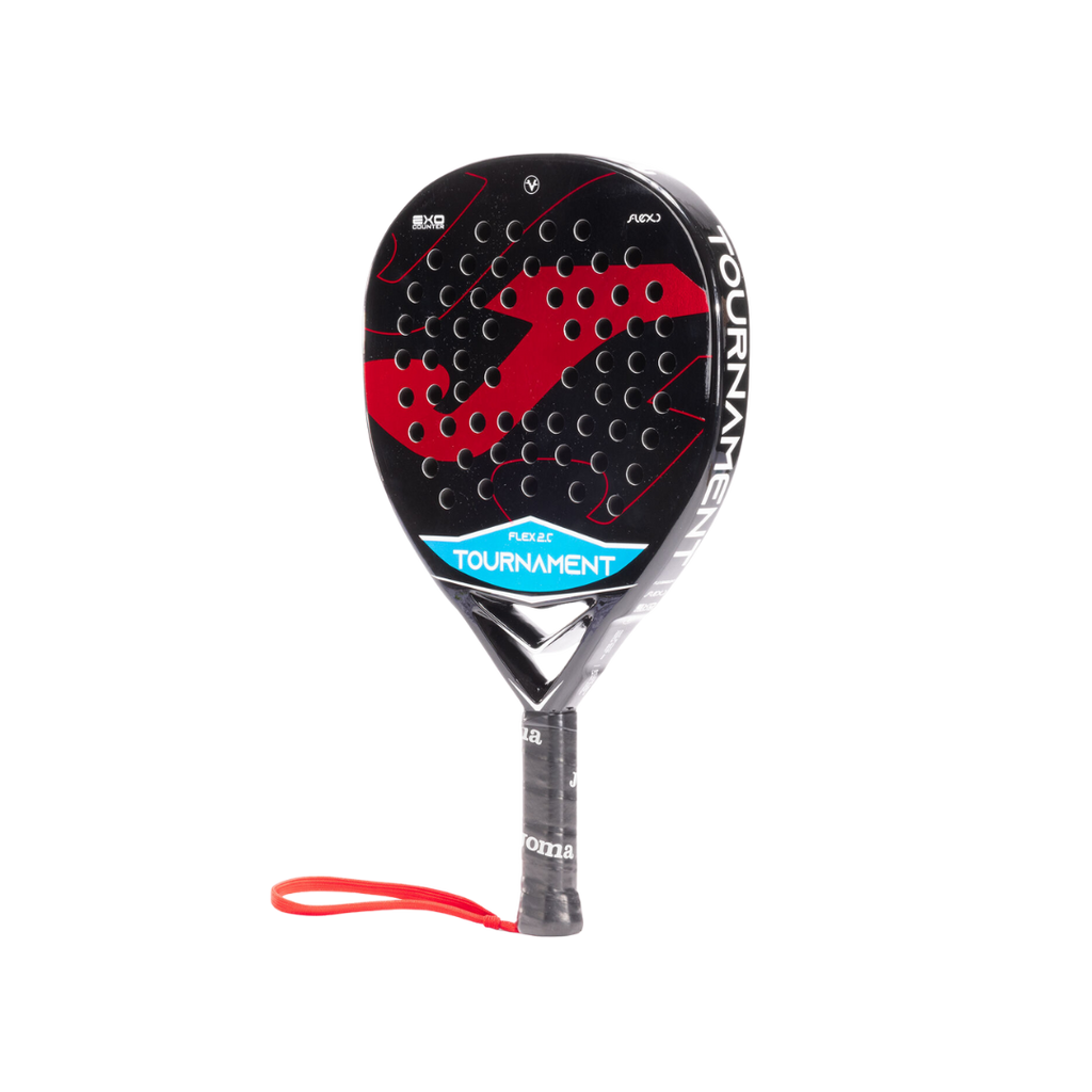 JOMA RACKET TOURNAMENT FLEX PADDLE RACKET BLACK RED