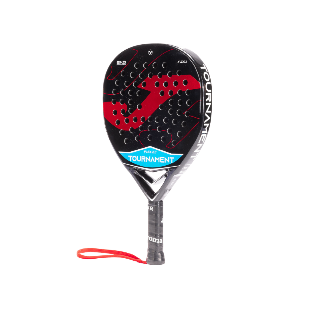 JOMA RACKET TOURNAMENT FLEX PADDLE RACKET BLACK RED