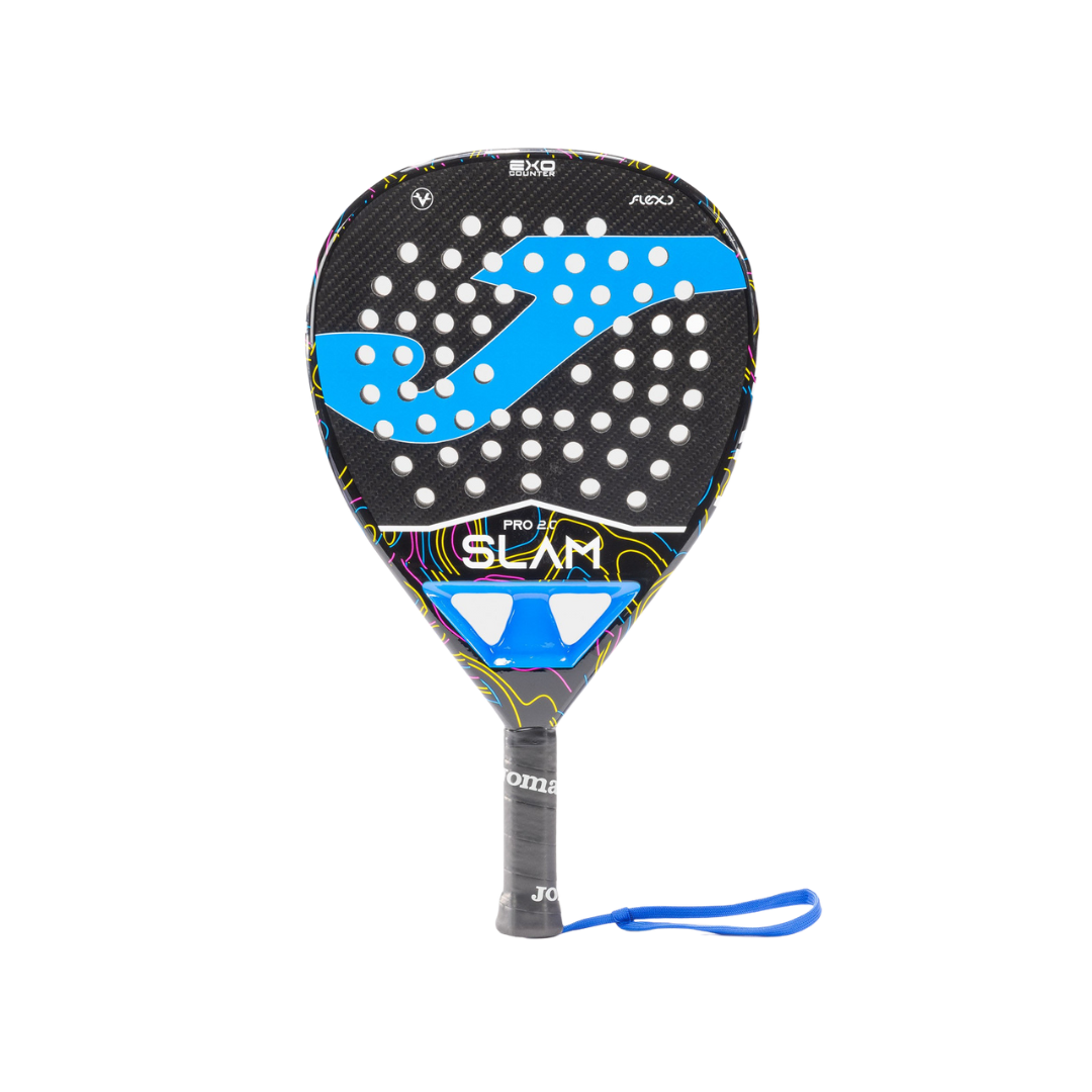 JOMA RACKET SLAM PRO PADDLE RACKET BLACK FLUOR TURQUOISE
